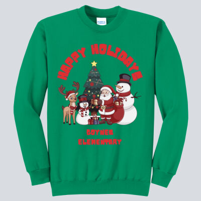 Adult Crewneck - Winter Holidays - Happy Holidays - Red Thumbnail