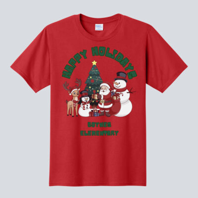 Adult T-Shirt - Winter Holidays - Happy Holidays - Green Thumbnail